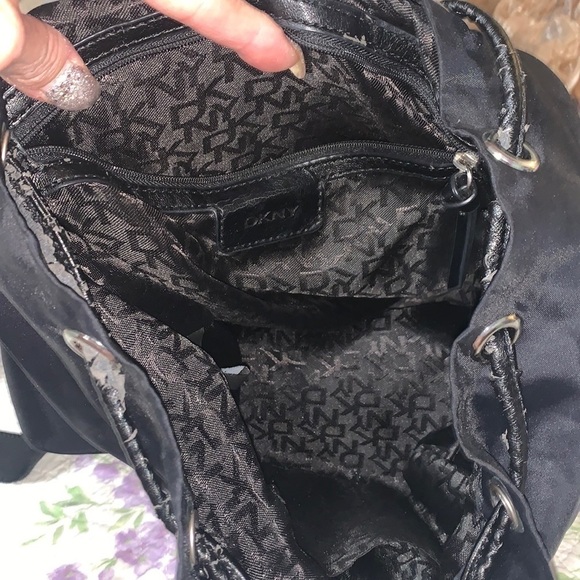 DKNY, Donna Karan nylon and leather backpack